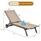 Costway Outdoor Patio Lounge Chair Chaise Reclining Aluminum Fabric Adjustable